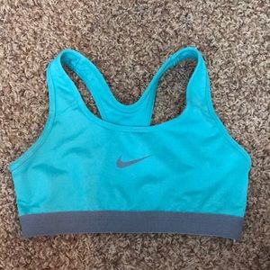 Nike Dri-Fit sports bra, teal color, size small
